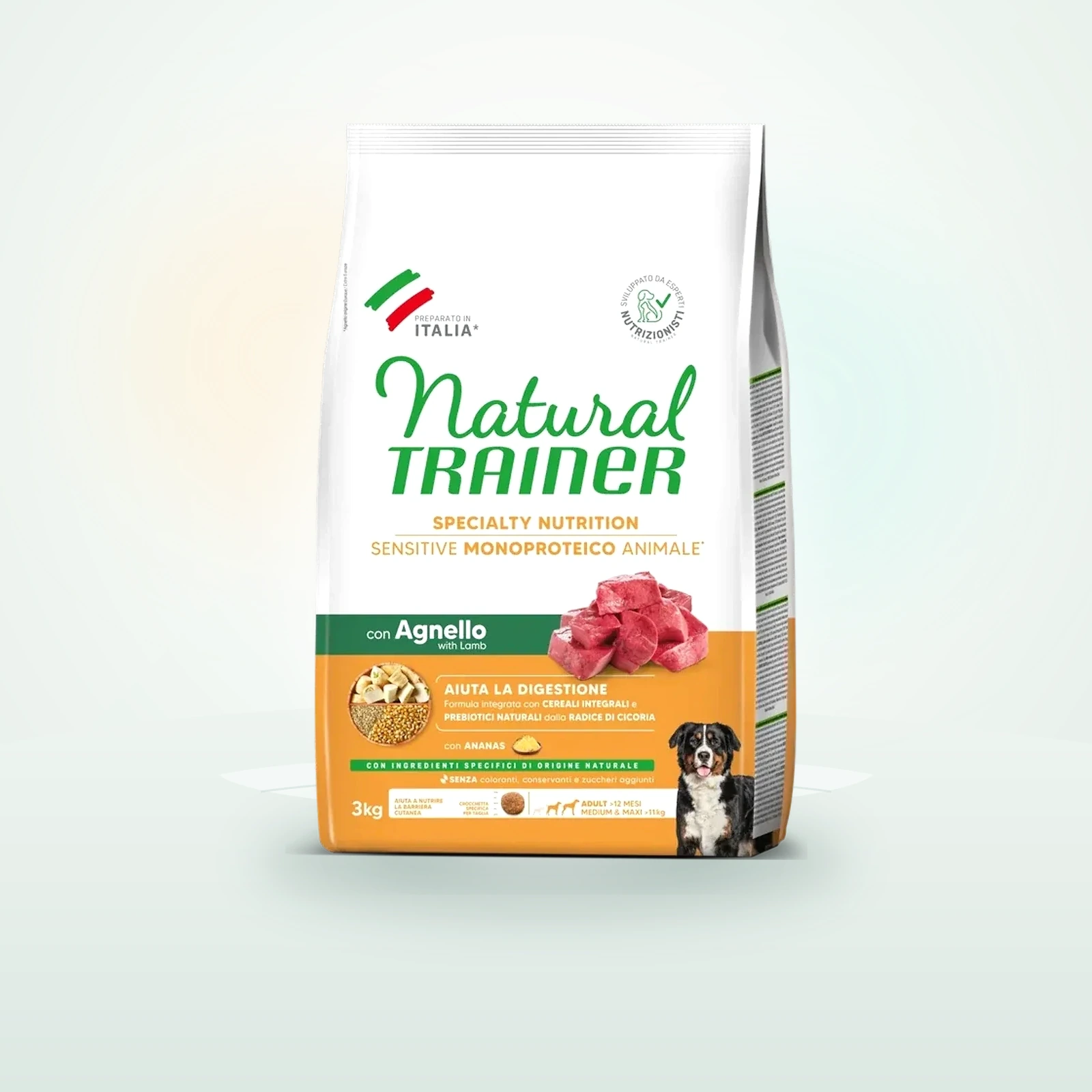 Natural Trainer Specialty Sensitive Medium & Maxi Adult Agnello e Cereali Integrali
